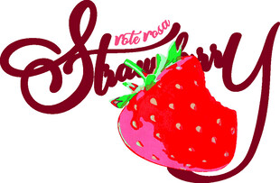 草莓艺术字设计