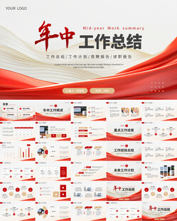 年中述职报告工作总结PPT模板