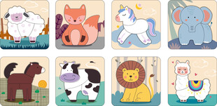 可爱动物插画集合