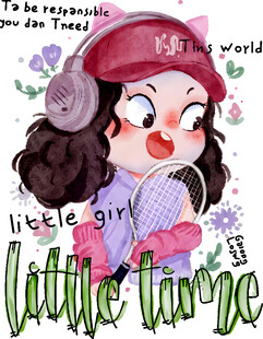 可爱女孩插画Little