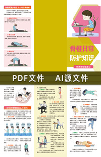 脊椎日常防护知识三折页