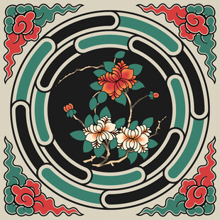 蔚县灵岩寺天花彩绘系列图片