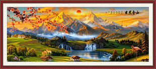 日照金山油画装饰画