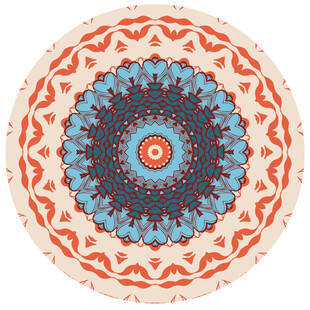 民族风圆形花纹图案设计