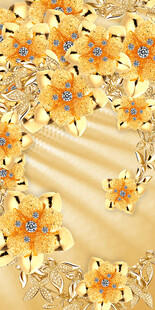 珠光宝气金色花朵