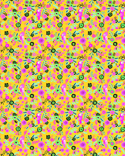 多彩花卉图案背景纹理