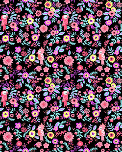 多彩花卉无缝图案背景