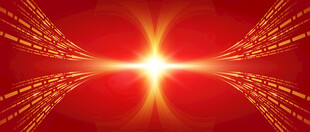 红色科技聚集聚焦方向箭头背景