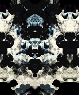 抽象对称黑白艺术图案