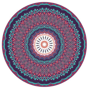 圆形民族风曼陀罗图案