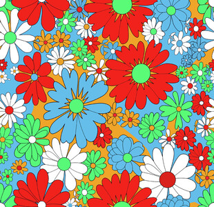 多彩花卉图案背景