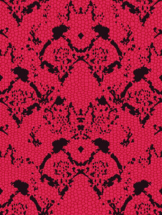 红色底黑色花纹图案