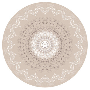 米色曼陀罗圆形装饰图案
