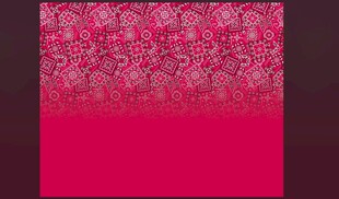 腰果花  红色 数码印花