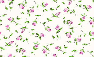 粉色小花无缝花卉图案