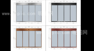 多样材质自动感应门展示