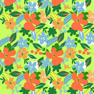 多彩花卉图案背景