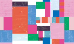 多彩几何色块拼接图案