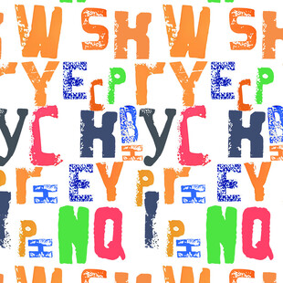 多彩字母图案背景设计