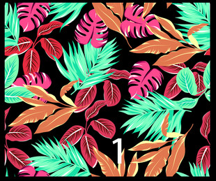 热带植物花卉图案背景