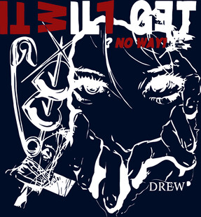 潮流插画风格的神秘角色