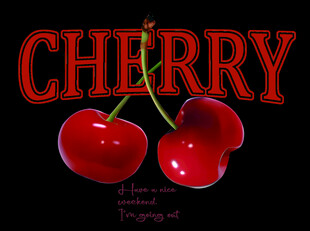 鲜红樱桃诱人英文