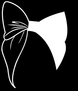 简约白色蝴蝶结图案设计