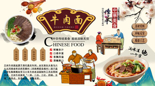 牛肉面背景墙