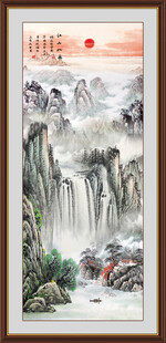 竖幅山水画