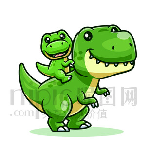 可爱卡通恐霸王龙