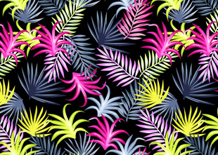 热带植物多彩图案背景