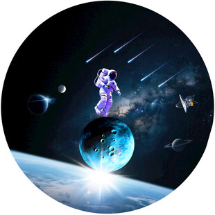 圆形宇宙星空天花软膜图