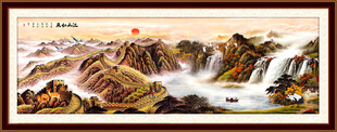 长城山水国画