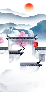 新传 山水中式玄关 TIF分层