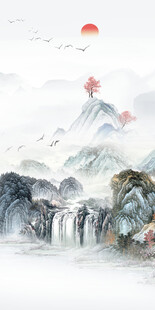 新品 中式玄关新画 TIF分层