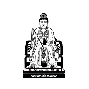 黎山老母神像图案