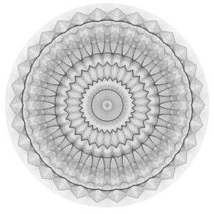 圆形防伪线条团花