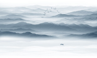 水墨群山远山背景图