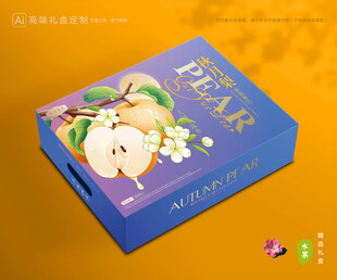 秋月梨礼盒 梨包装
