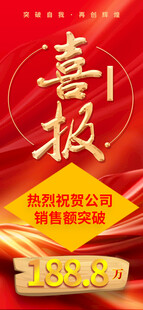 喜庆公司业绩喜报海报