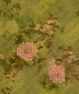 复古风花卉图案背景图