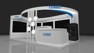 小面积灵动科技展台展厅