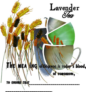 薰衣草茶与麦穗的清新组合