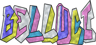 彩色立体BELOVE艺术字