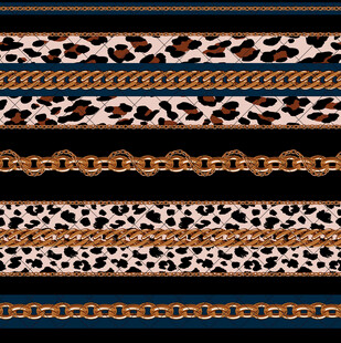 多样链条豹纹图案设计