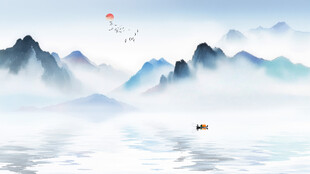 意境山水背景