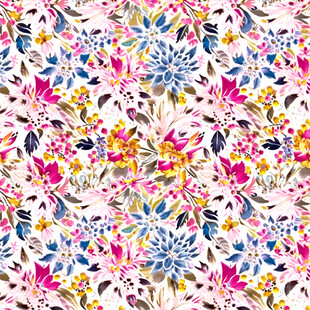 多彩花卉图案纹理背景