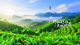 山间茶园美景