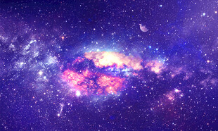蓝紫色宇宙星空背景图
