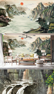 中式山水意境装饰画